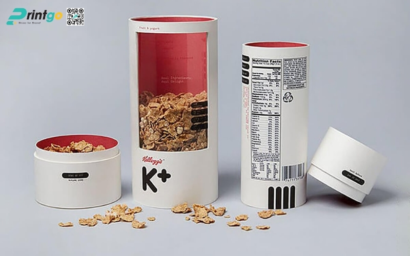 Bao bì ngũ cốc dạng giấy hình trụ tròn Bao bì ngũ cốc dạng giấy hình trụ tròn