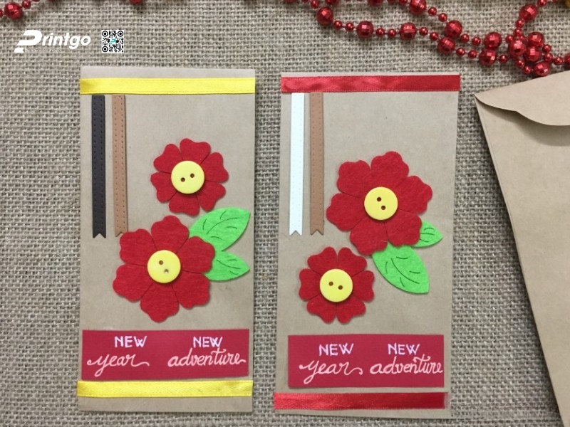 Bao lì xì hình bông hoa thanh lịch Bao lì xì hình bông hoa thanh lịch