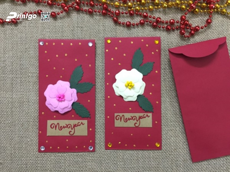 Bao lì xì hình bông hoa thanh lịch Bao lì xì hình bông hoa thanh lịch