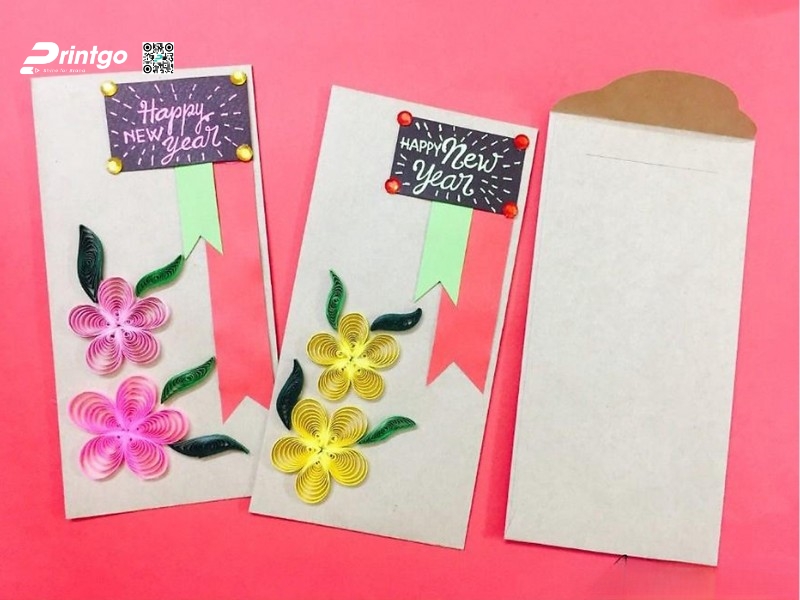 Bao lì xì hình bông hoa thanh lịch Bao lì xì hình bông hoa thanh lịch