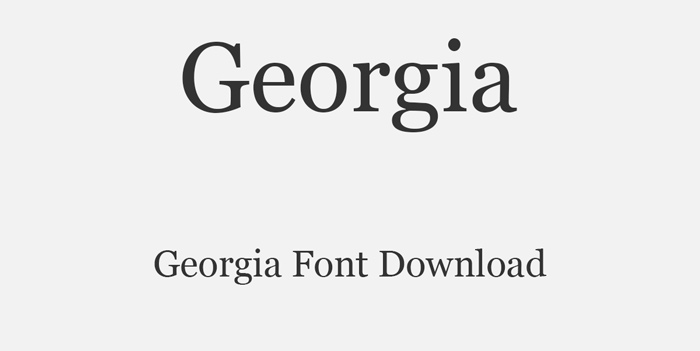 font chữ thiết kế name card Georgia