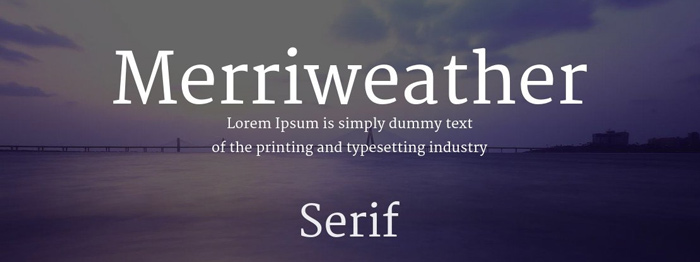 font chữ thiết kế name card Merriweather