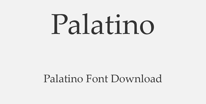 font chữ thiết kế name card Palatino