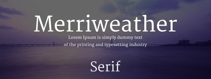 Font chữ in sách Merriweather