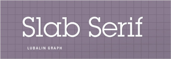 Font chữ in sách Slab Serif