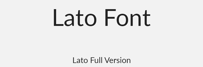 Font chữ thiết kế Logo Lato