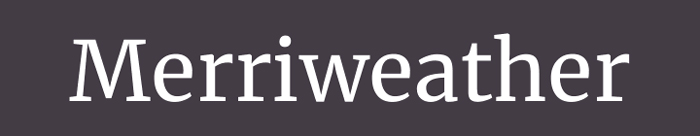 Font chữ thiết kế Logo Merriweather