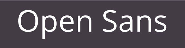 Font chữ thiết kế Logo Open Sans