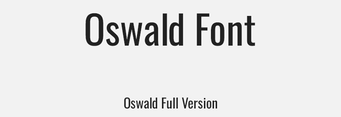 Font chữ thiết kế Logo Oswald
