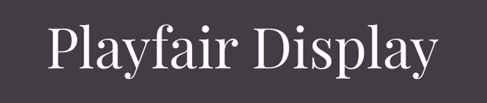 Font chữ thiết kế Logo Playfair Display