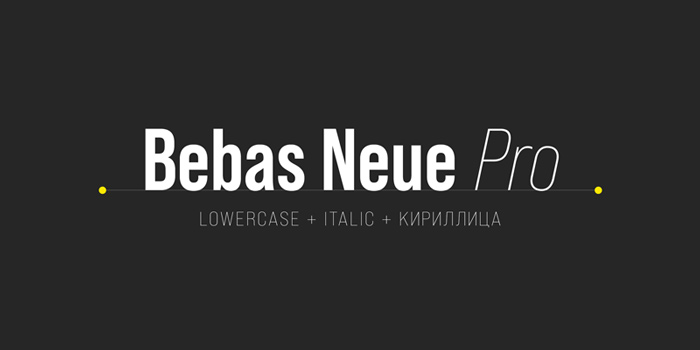 Font chữ thiết kế poster Bebas Neue