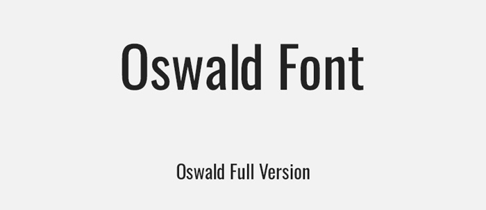 Font chữ thiết kế poster Oswald