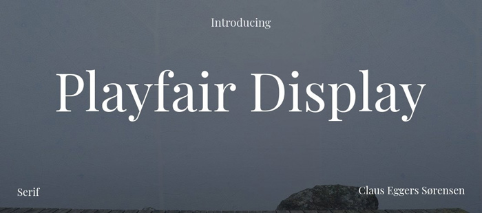 Font chữ thiết kế poster Playfair Display