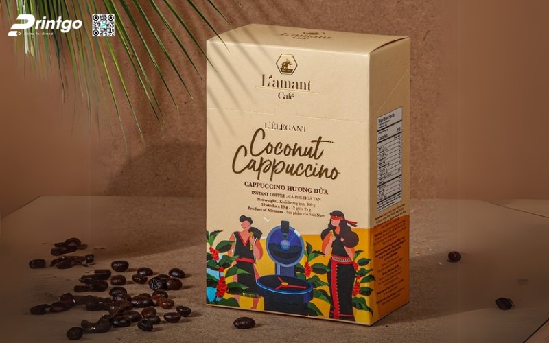 Mẫu in bao bì cà phê dạng túi kraft Mẫu in bao bì cà phê dạng túi kraft