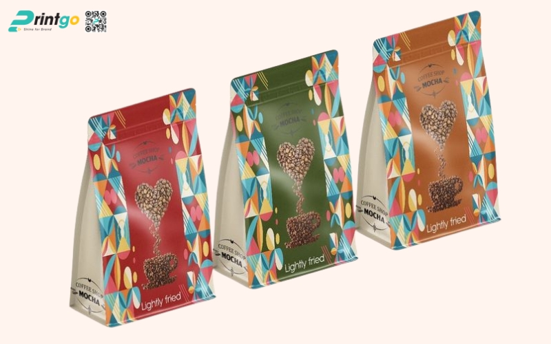 Một số mẫu in bao bì cà phê dạng túi hàn biên Một số mẫu in bao bì cà phê dạng túi hàn biên