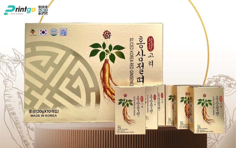 Mẫu in hộp sâm carton sóng in Flexo tiết kiệm Mẫu in hộp sâm carton sóng in Flexo tiết kiệm