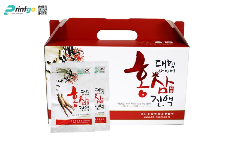 Mẫu in hộp sâm carton sóng in Flexo tiết kiệm Mẫu in hộp sâm carton sóng in Flexo tiết kiệm