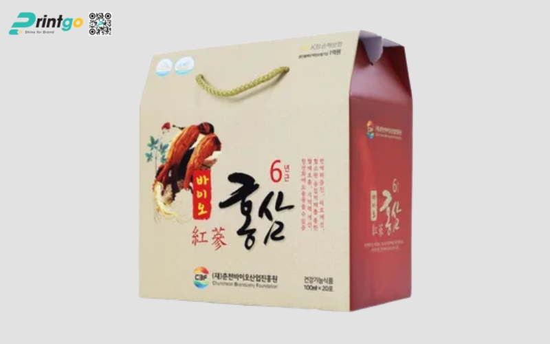 Mẫu in hộp sâm carton sóng in Flexo tiết kiệm Mẫu in hộp sâm carton sóng in Flexo tiết kiệm