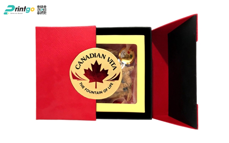 Mẫu in hộp sâm dạng cánh bướm độc đáo Mẫu in hộp sâm dạng cánh bướm độc đáo