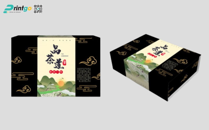 Mẫu in hộp sâm nam châm hiện đại Mẫu in hộp sâm nam châm hiện đại