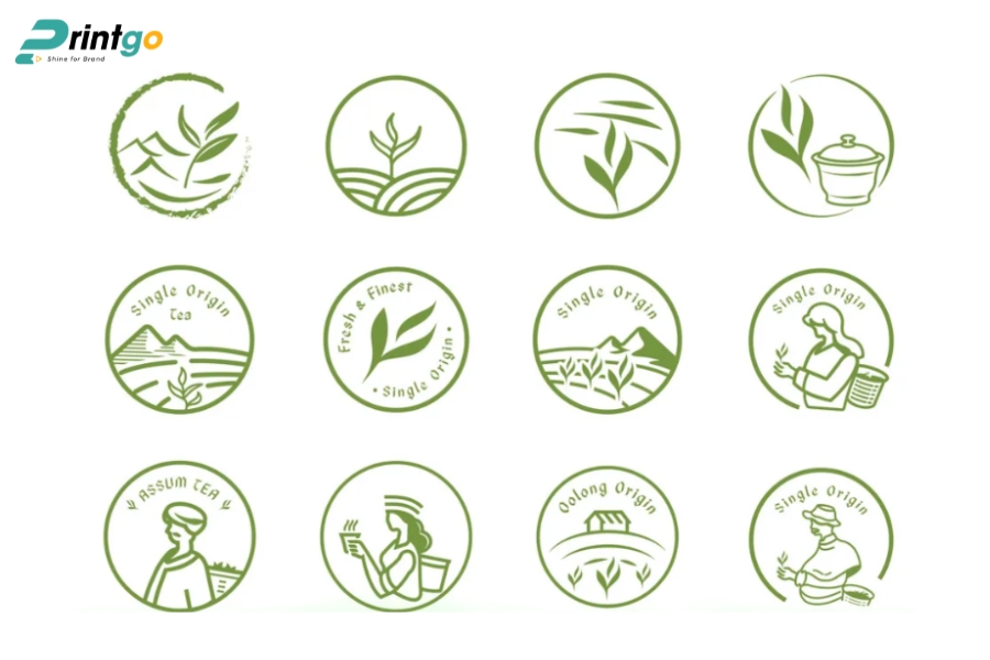 Logo cho đặc sản vùng miền OCOP – Chè thái nguyên Logo cho đặc sản vùng miền OCOP – Chè thái nguyên