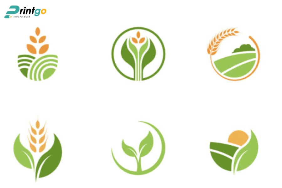 Logo nông sản cho sản phẩm lúa gạo Logo nông sản cho sản phẩm lúa gạo