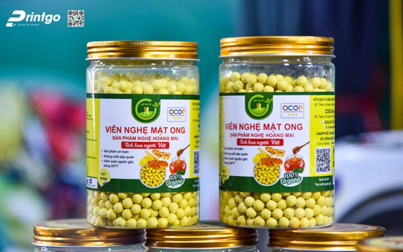 Một số mẫu tem bao bì có logo OCOP 3 sao thực tế Một số mẫu tem bao bì có logo OCOP 3 sao thực tế