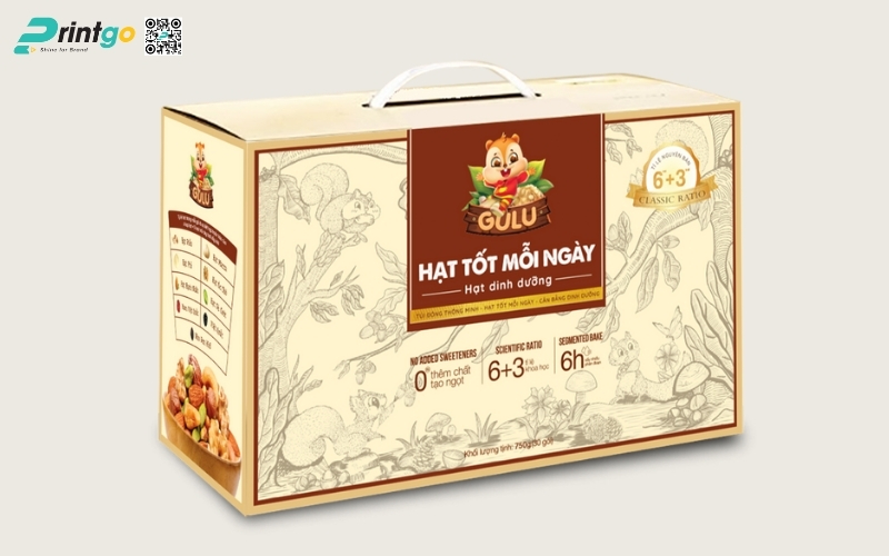 Bao bì ngũ cốc dạng hộp carton sóng Bao bì ngũ cốc dạng hộp carton sóng