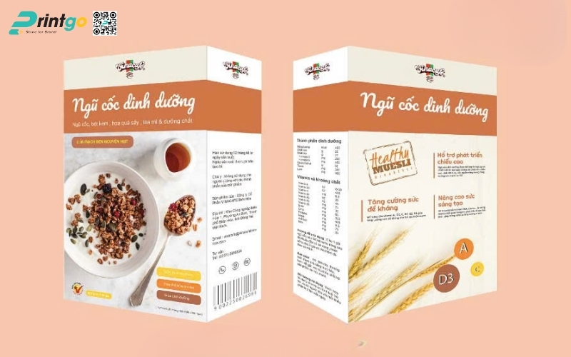 Bao bì granola dạng hộp carton mềm Bao bì granola dạng hộp carton mềm