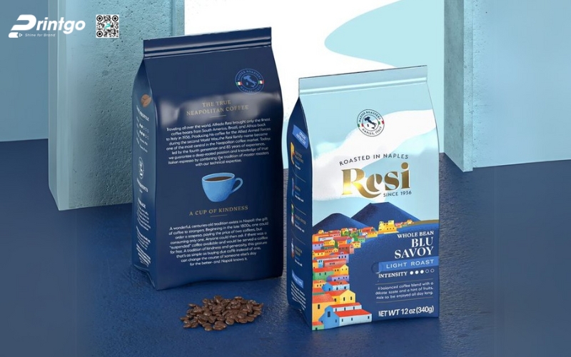 Một số mẫu in bao bì cà phê dạng túi hàn biên Một số mẫu in bao bì cà phê dạng túi hàn biên