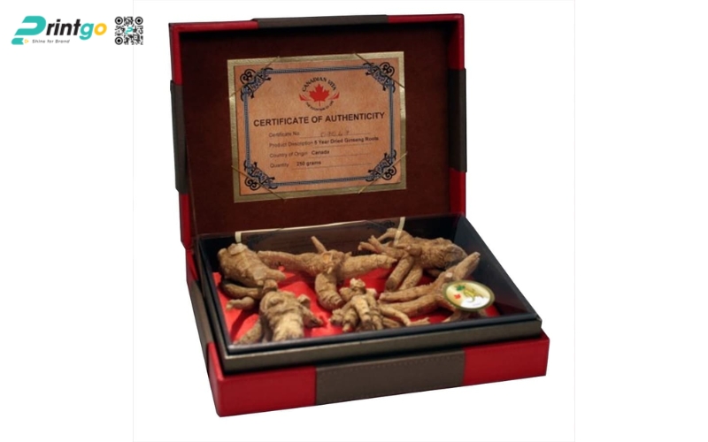 In hộp sâm mỹ thuật in ép kim – dập nổi sang trọng In hộp sâm mỹ thuật in ép kim – dập nổi sang trọng