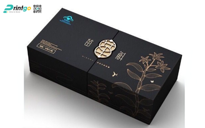 Mẫu in hộp sâm dạng cánh bướm độc đáo Mẫu in hộp sâm dạng cánh bướm độc đáo