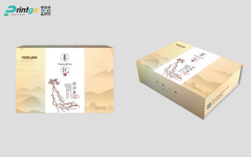 Mẫu in hộp sâm nam châm hiện đại Mẫu in hộp sâm nam châm hiện đại