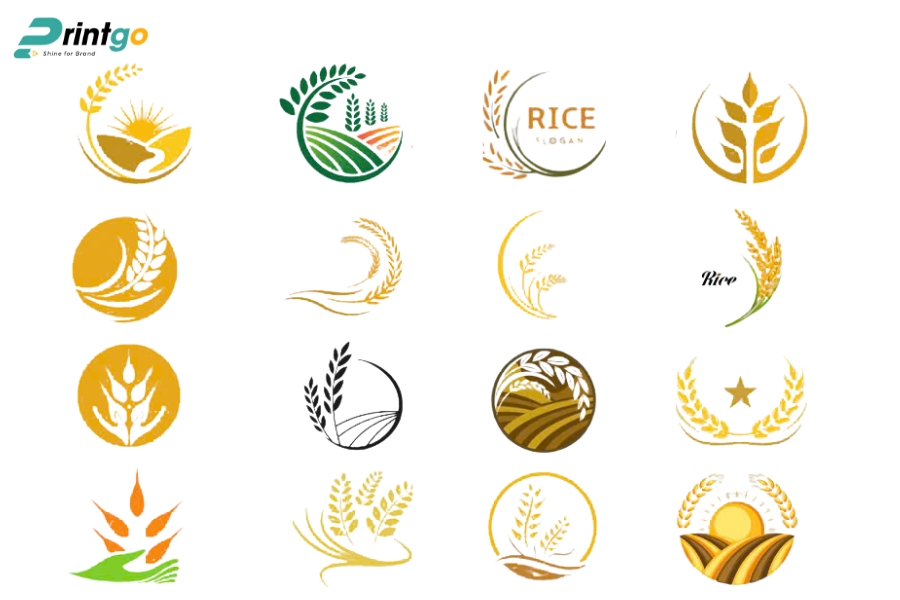 Mẫu logo gạo thiết kế tinh gọn dễ nhớ Mẫu logo gạo thiết kế tinh gọn dễ nhớ