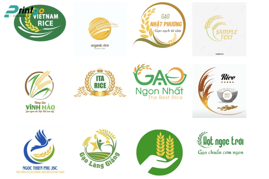 Mẫu logo gạo thiết kế tinh gọn dễ nhớ Mẫu logo gạo thiết kế tinh gọn dễ nhớ
