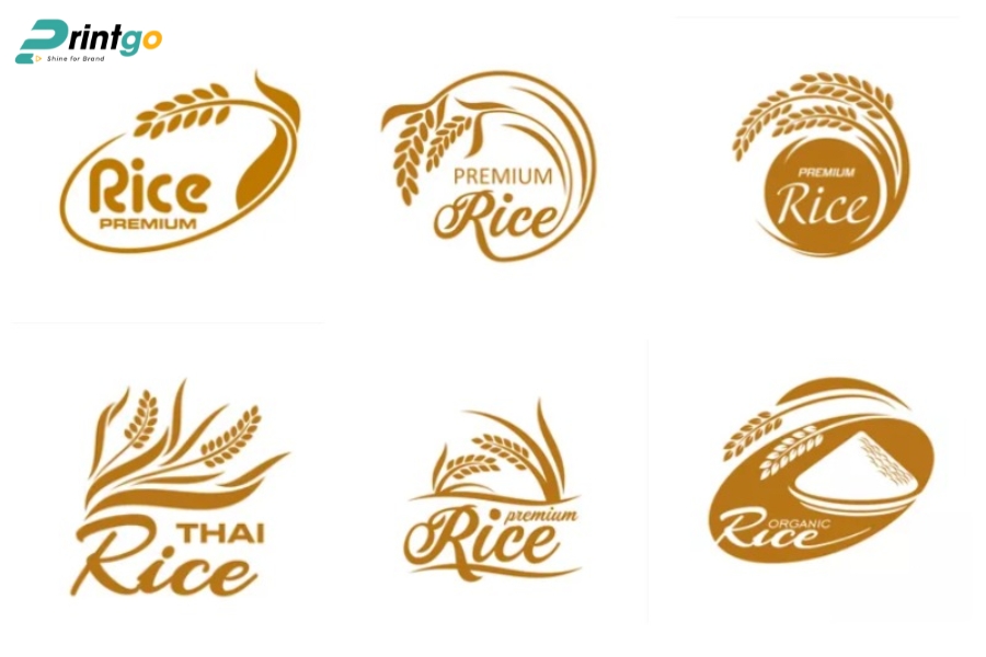 Mẫu logo gạo thiết kế đơn giản Mẫu logo gạo thiết kế đơn giản