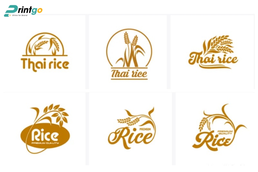 Mẫu logo gạo thiết kế đơn giản Mẫu logo gạo thiết kế đơn giản