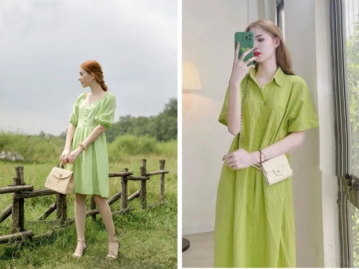 màu xanh lục trong thời trang