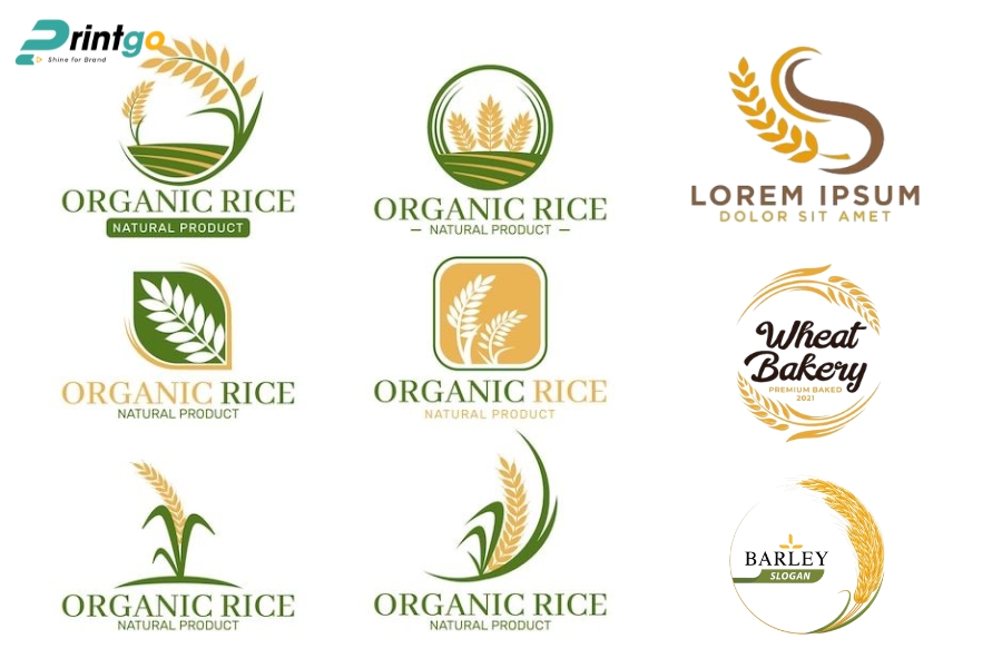 Mẫu logo gạo thiết kế đắc trưng riêng Mẫu logo gạo thiết kế đắc trưng riêng