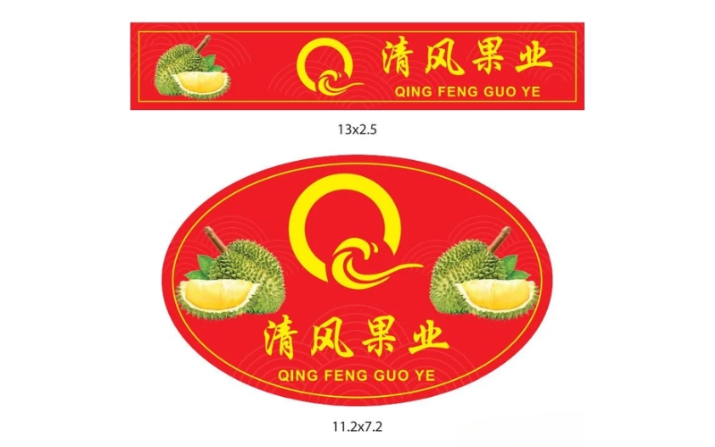 Tem dán cuống sầu riêng hoặc bao lưới Tem dán cuống sầu riêng hoặc bao lưới