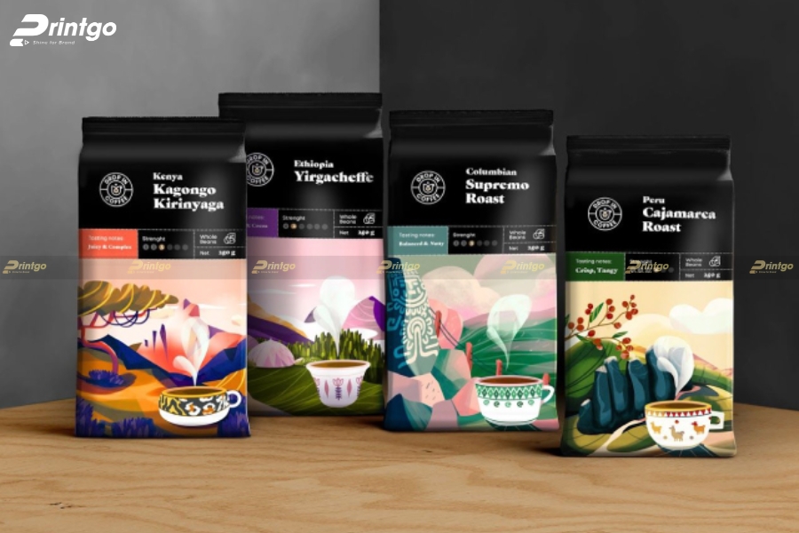 Mẫu thiết kế bao bì cà phê thân thuộc với thiên nhiên Mẫu thiết kế bao bì cà phê thân thuộc với thiên nhiên