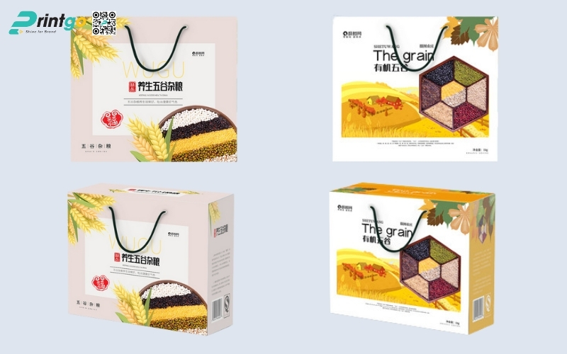 Bao bì ngũ cốc dạng túi giấy ivory đựng ngũ cốc Bao bì ngũ cốc dạng túi giấy ivory đựng ngũ cốc