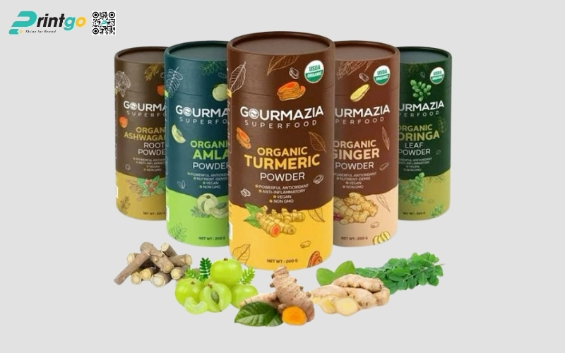 Bao bì ngũ cốc dạng giấy hình trụ tròn Bao bì ngũ cốc dạng giấy hình trụ tròn