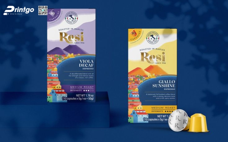 Mẫu in bao bì đựng cà phê bằng hộp mềm Mẫu in bao bì đựng cà phê bằng hộp mềm