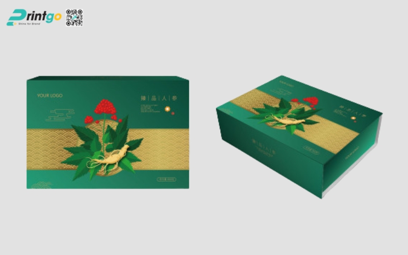 Mẫu in hộp sâm nam châm hiện đại Mẫu in hộp sâm nam châm hiện đại