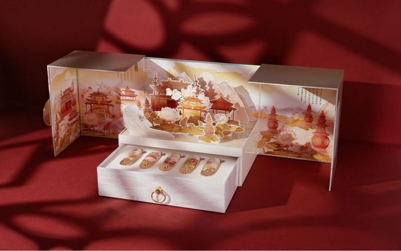 Hộp trung thu 3D dạng cánh bướm Hộp trung thu 3D dạng cánh bướm