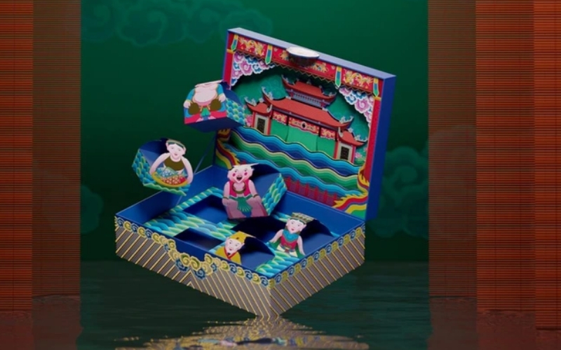 Hộp trung thu 3D dạng hộp nắp âm dương Hộp trung thu 3D dạng hộp nắp âm dương