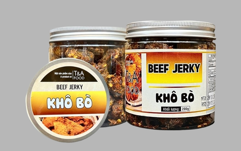 Mẫu tem thịt sấy cá nhân hoá Mẫu tem thịt sấy cá nhân hoá