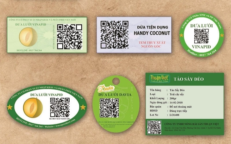 Tem nhãn rau củ dạng tem truy xuất nguồn gốc Tem nhãn rau củ dạng tem truy xuất nguồn gốc