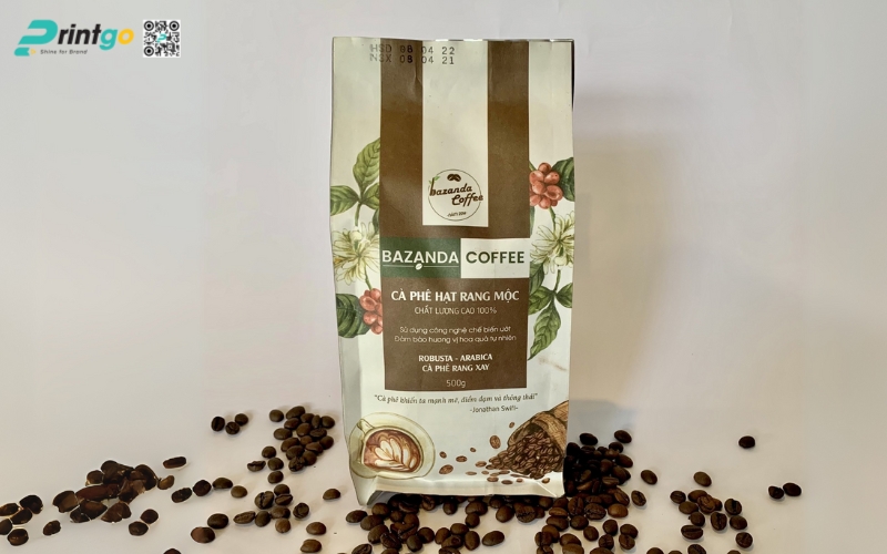 Mẫu in bao bì cafe đẹp dạng hạt Mẫu in bao bì cafe đẹp dạng hạt